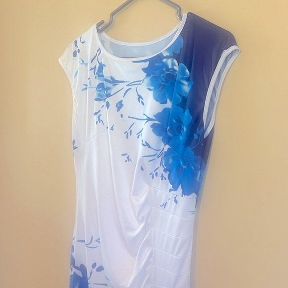 M Women Dress Summer Sleeveless Crew Neck Floral Print Slim Casual Bodycon - Picture 10 of 10